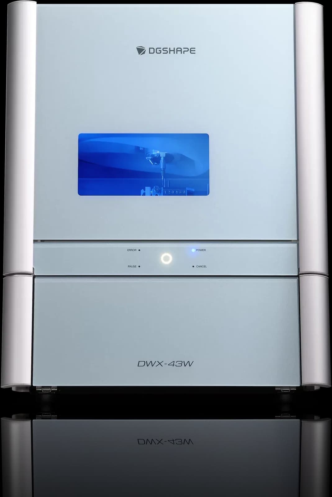 DGSHAPE DWX-43W, 4-osna dentalna glodalica za mokro glodanje, pogled sprijeda